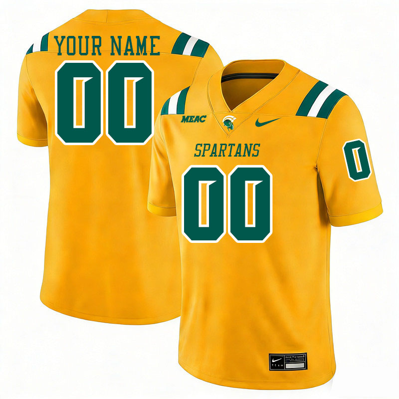 Custom Norfolk State Spartans Name And Number Football Jerseys Stitched-Gold